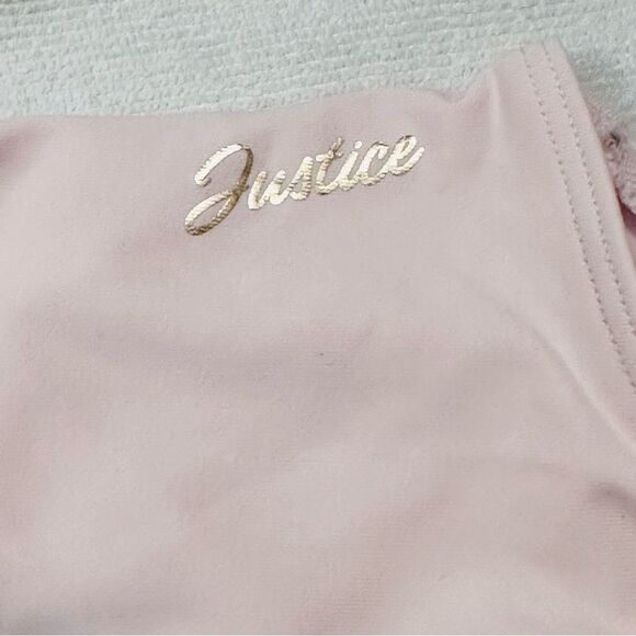 Justice Girl’s Light Pink Leotard Keyhole Back Dance Gymnastics Size M (10) - Picture 3 of 5